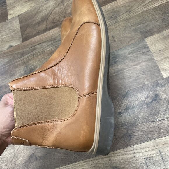 Amberjack Tan Leather Chelsea Ankle Boots Pull On Round Toe for Men Sz 11.5 main image 7